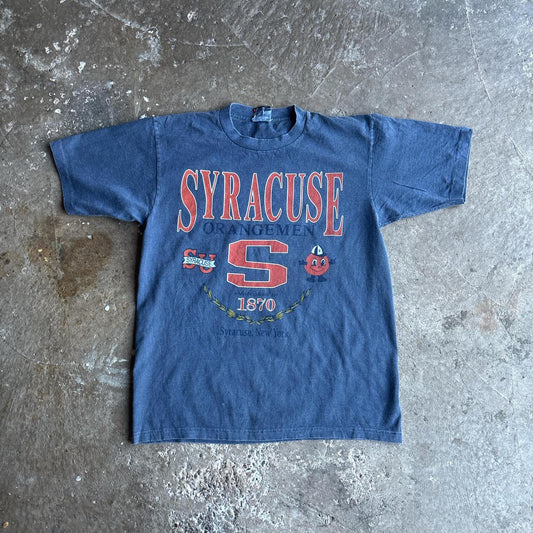 Grey Syracuse Print Single Stitch T-Shirt