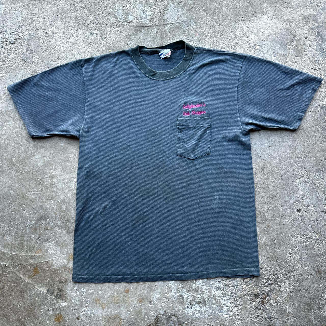 Grey striped pocket t-shirt
