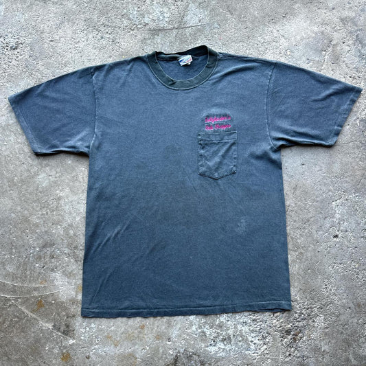 Grey striped pocket t-shirt