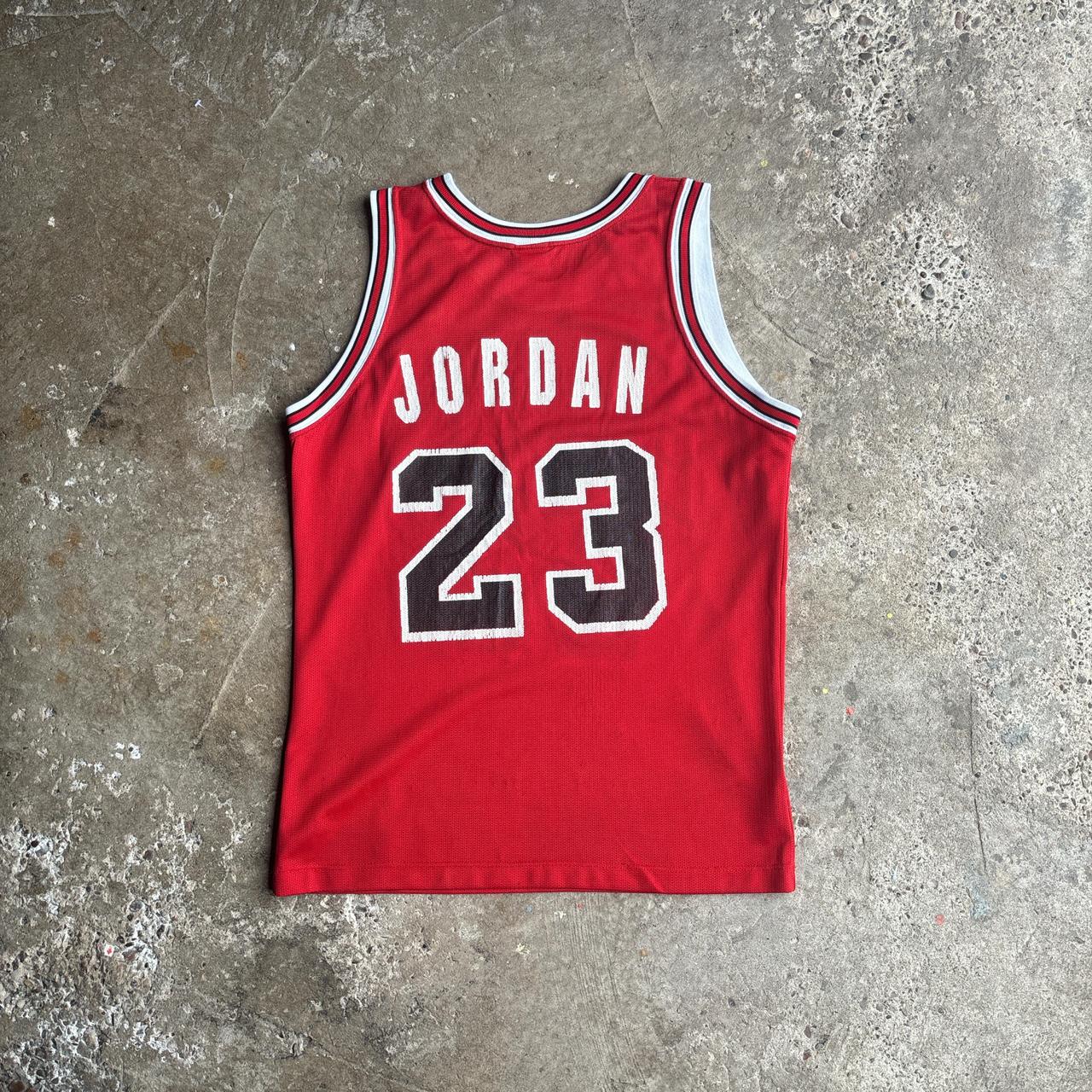 Vintage 90’s Red Champion Chicago Bulls 23 Michael Jordan Jersey