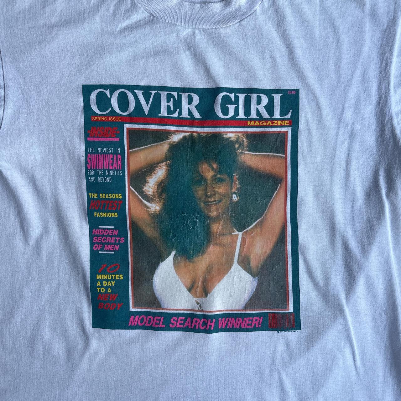 Graphic White ‘Cover Girl’ T-Shirt - L
