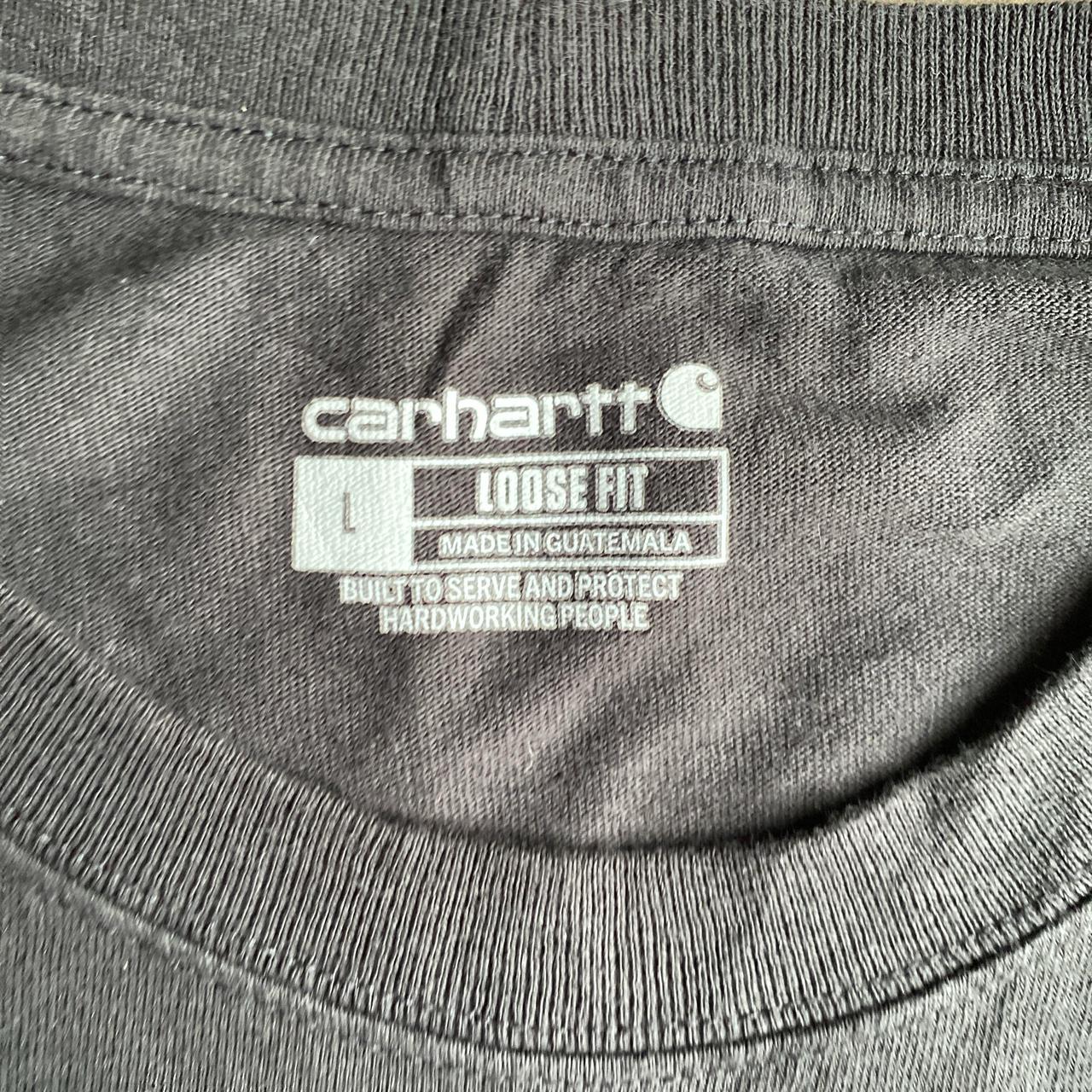 Black Carhartt Single Pocket Long-Sleeve T-Shirt - L