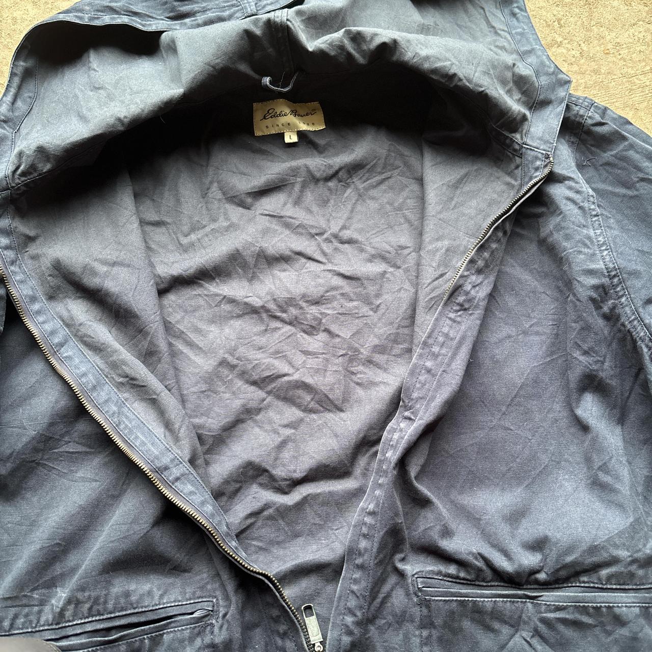 Navy Eddie Bauer hooded jacket