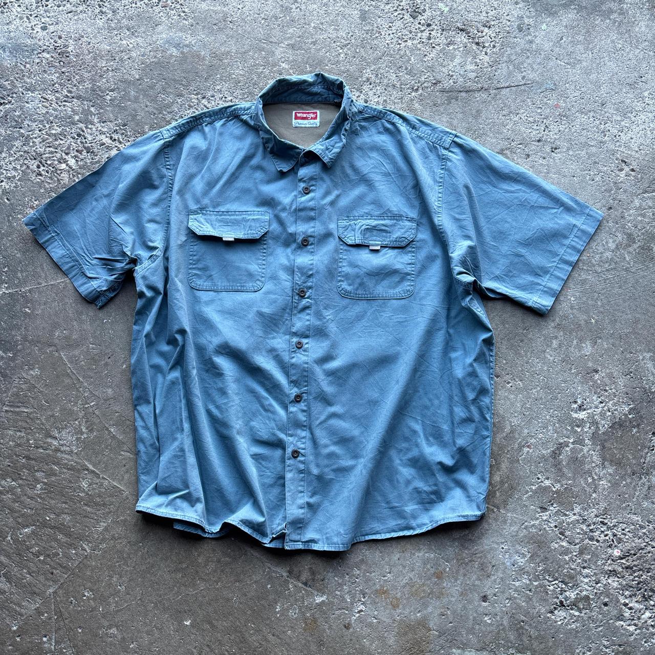 Blue Wrangler short-sleeved shirt - XXL