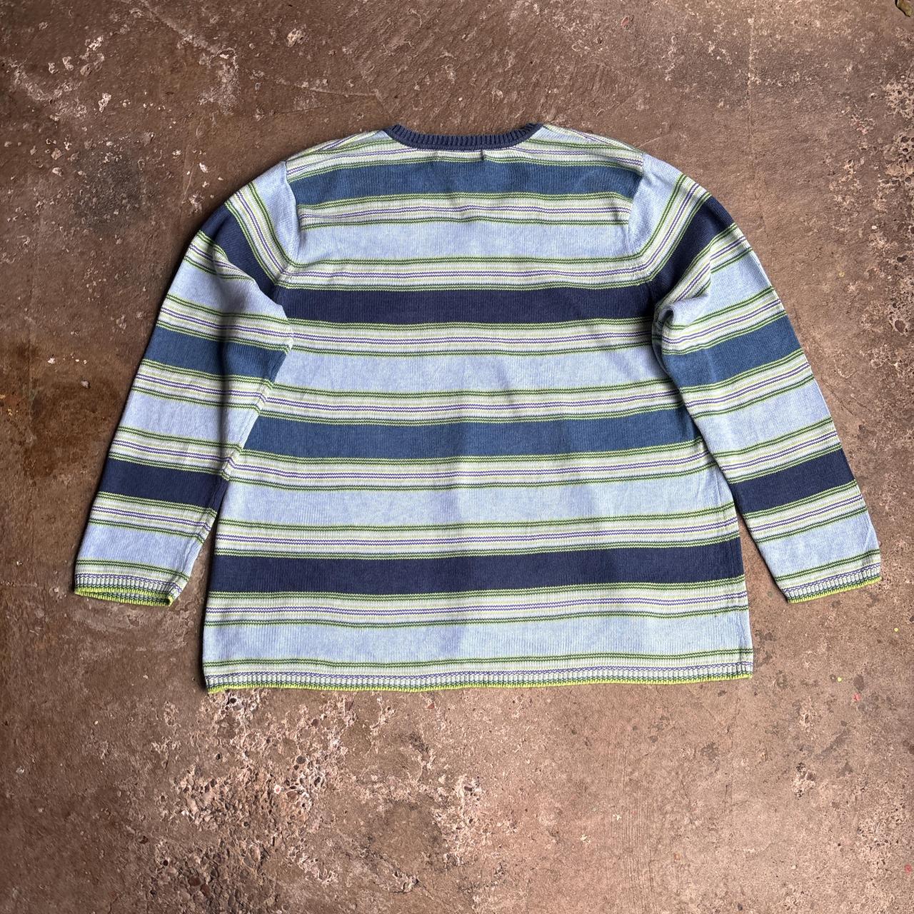 Blue & Green Striped Tommy Hilfiger Sweater - 3XL