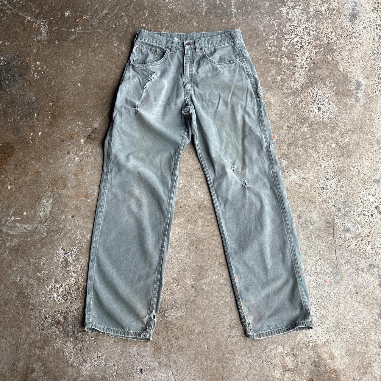 Distressed Grey Carhartt Carpenter Pants - W32