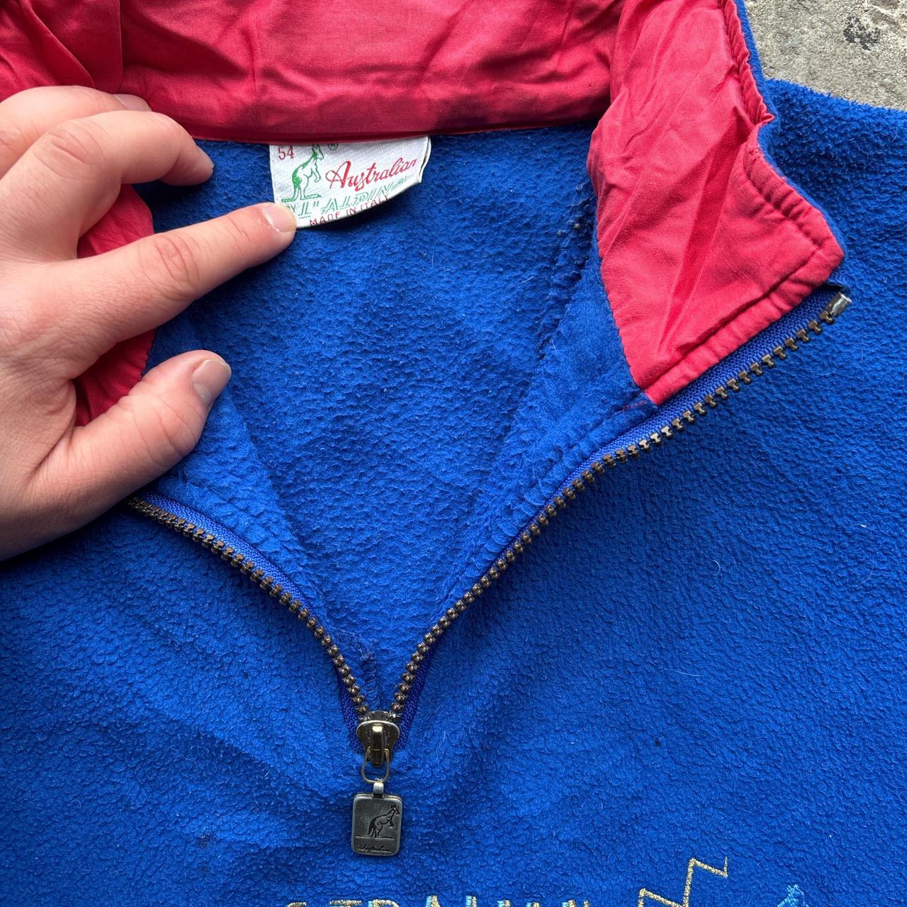 80s blue Australian Tourist fleece with embroidered logo