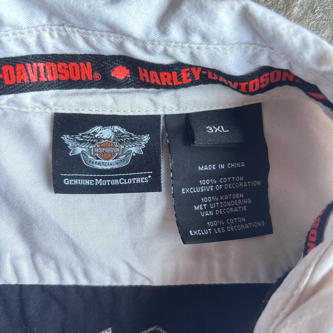 Black & White Harley Davidson Short Sleeve Shirt