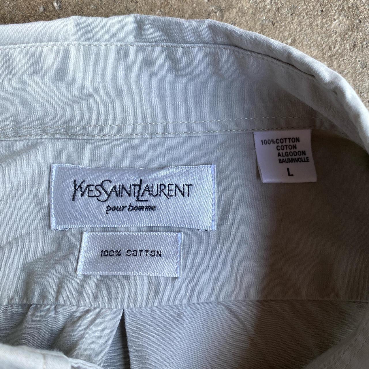 Grey Yves Saint Laurent (YSL) Oxford Shirt - L