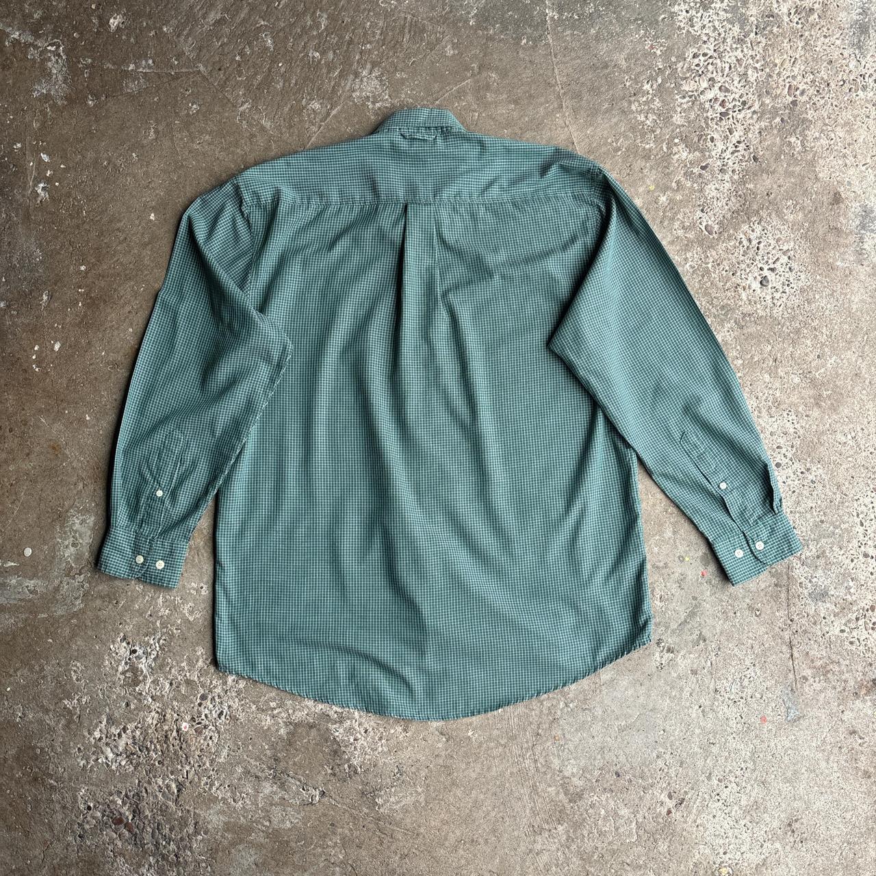 Green Checkered Timberland Long-Sleeve Shirt - L