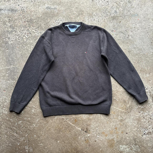 Grey Tommy Hilfiger knitted sweater - L