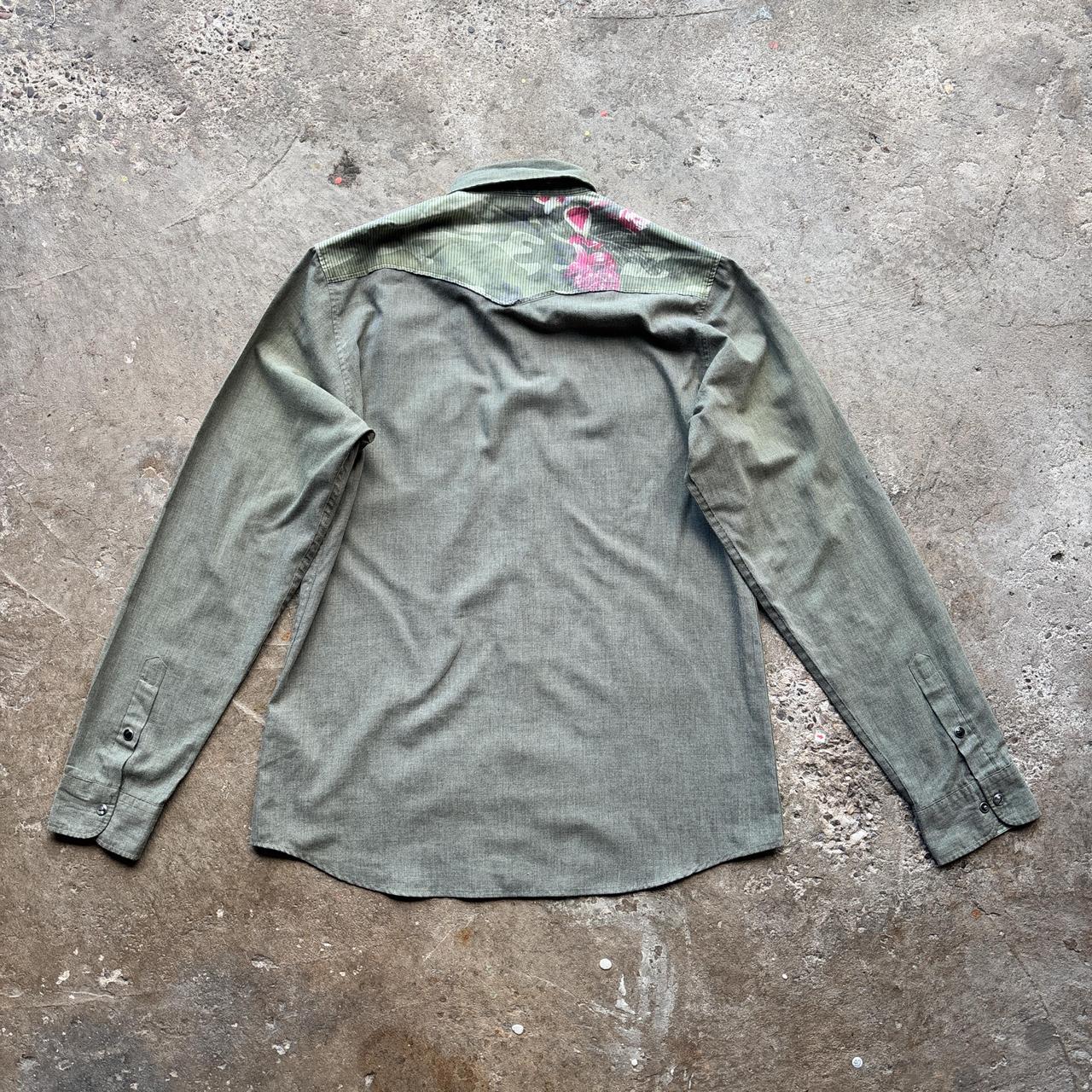 Y2K Green Diesel 55 western shirt