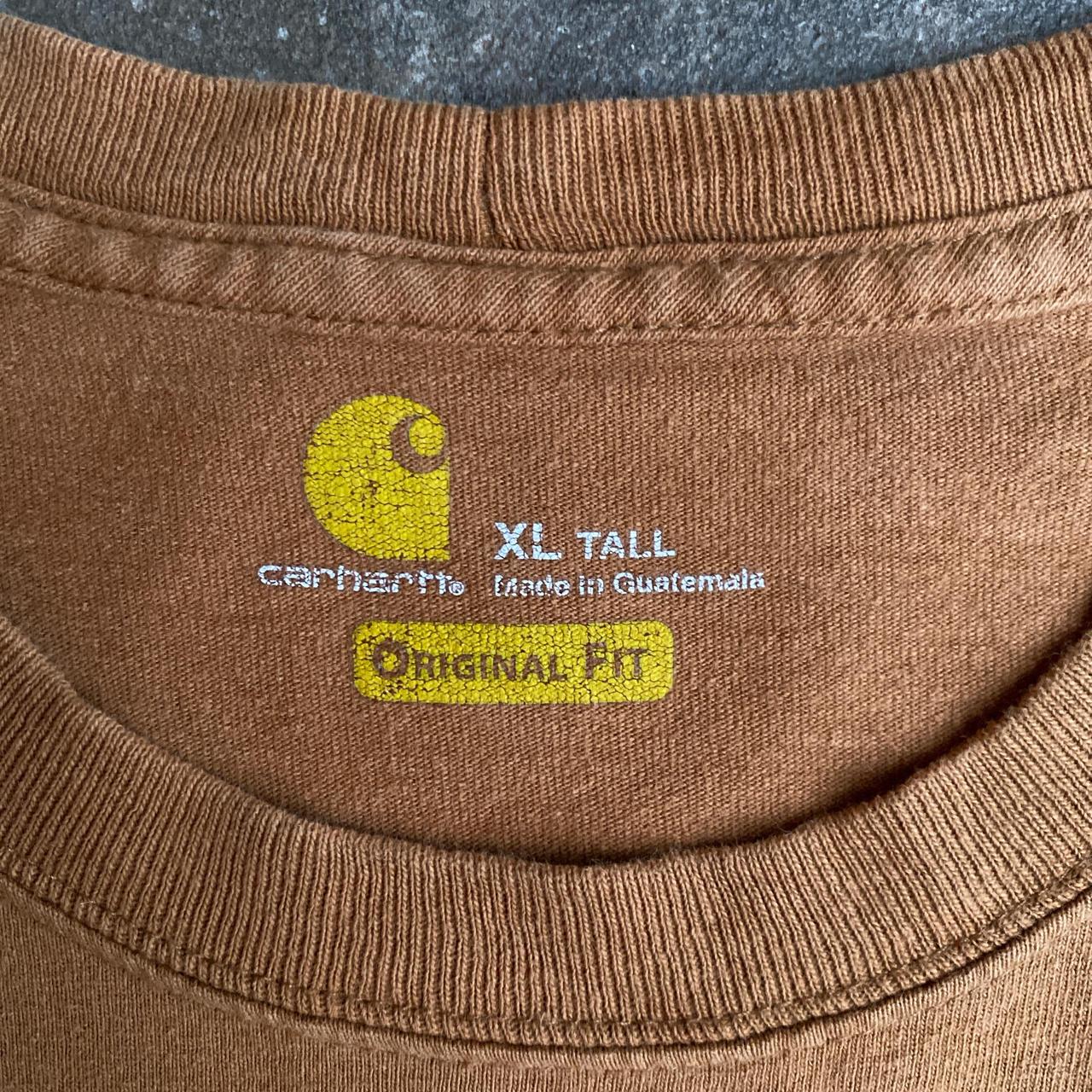 Tan Carhartt Single Pocket T-Shirt - XL (tall)