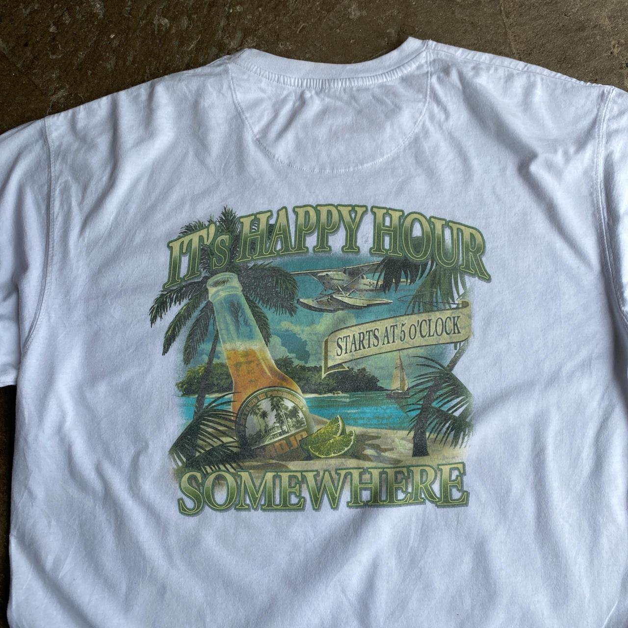 White Newport Blue ‘It’s Happy Hour Somewhere’ t-shirt - XL
