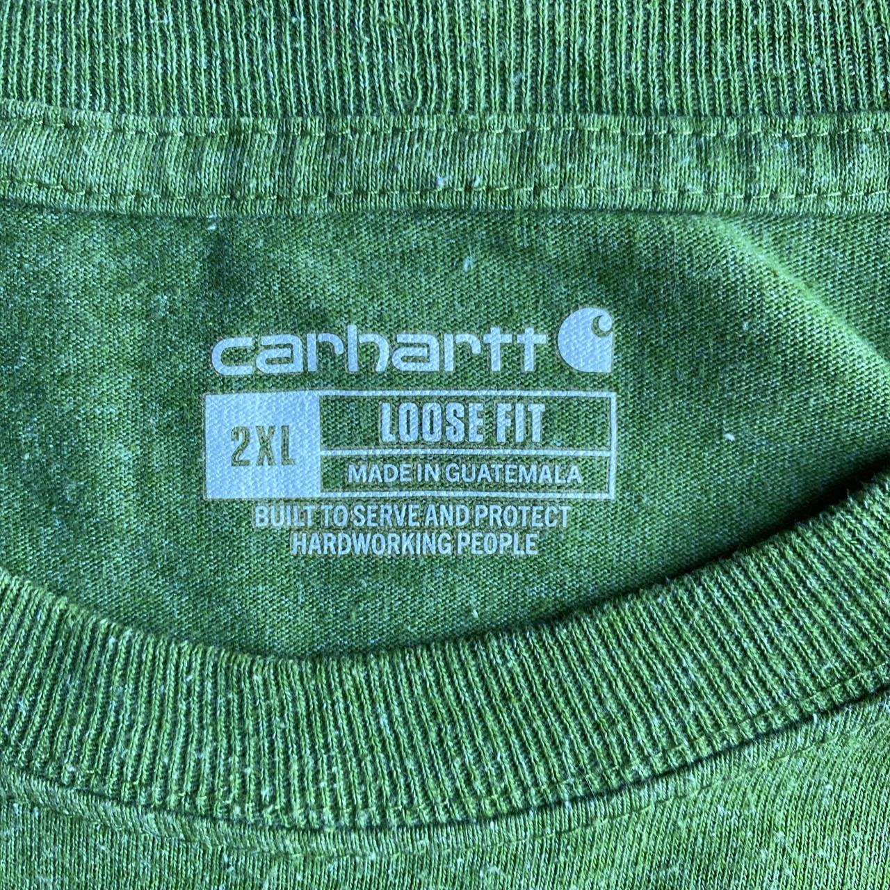 Green Long Sleeve Carhartt T-Shirt - 2XL