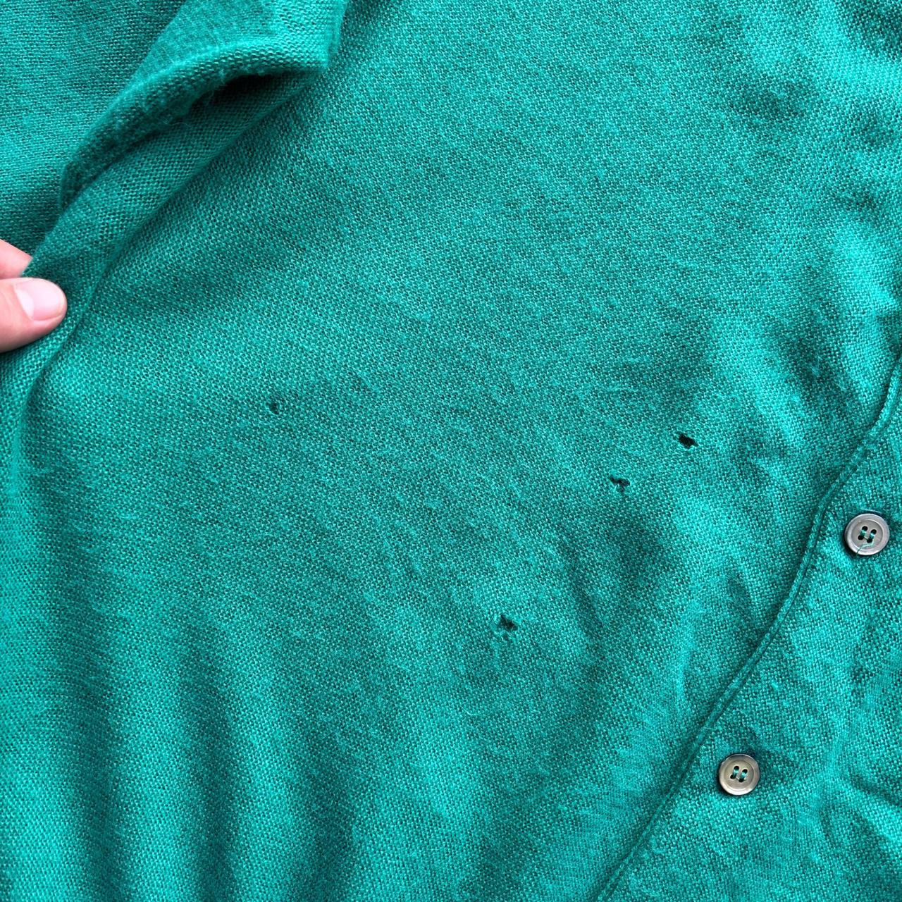 Vintage Green Izod Lacoste knitted cardigan - L