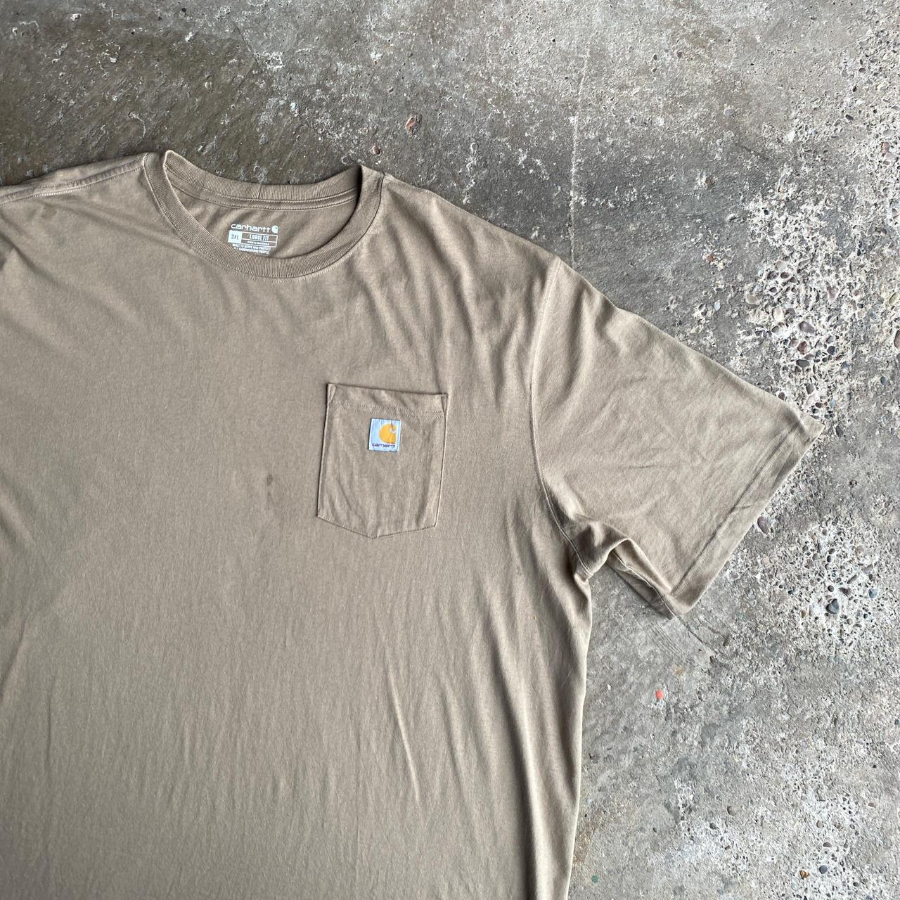 Tan Carhartt Single Pocket T-Shirt - 3XL