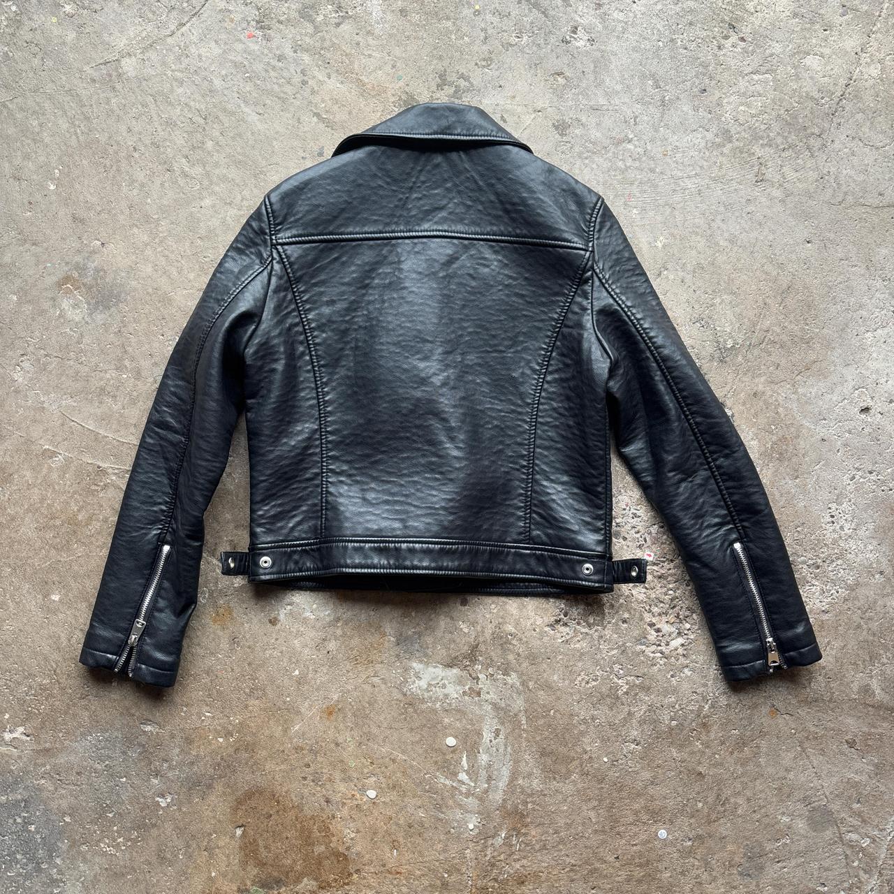 Black Light Before Dark faux leather biker jacket