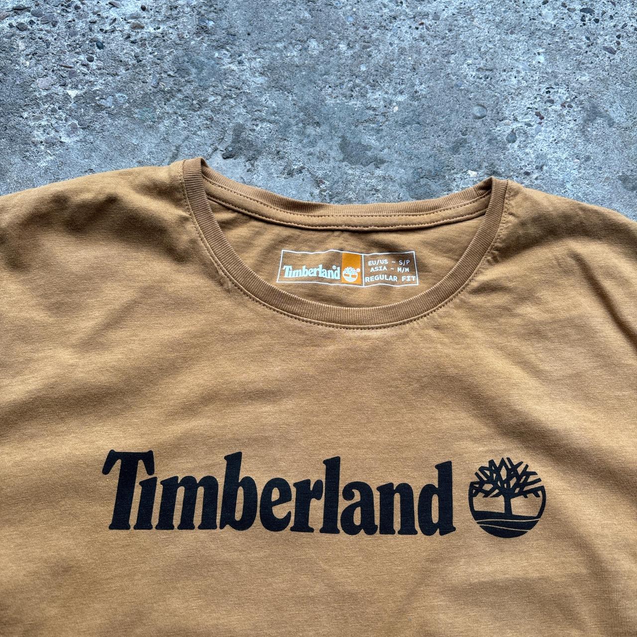 Tan Timberland graphic tee - S