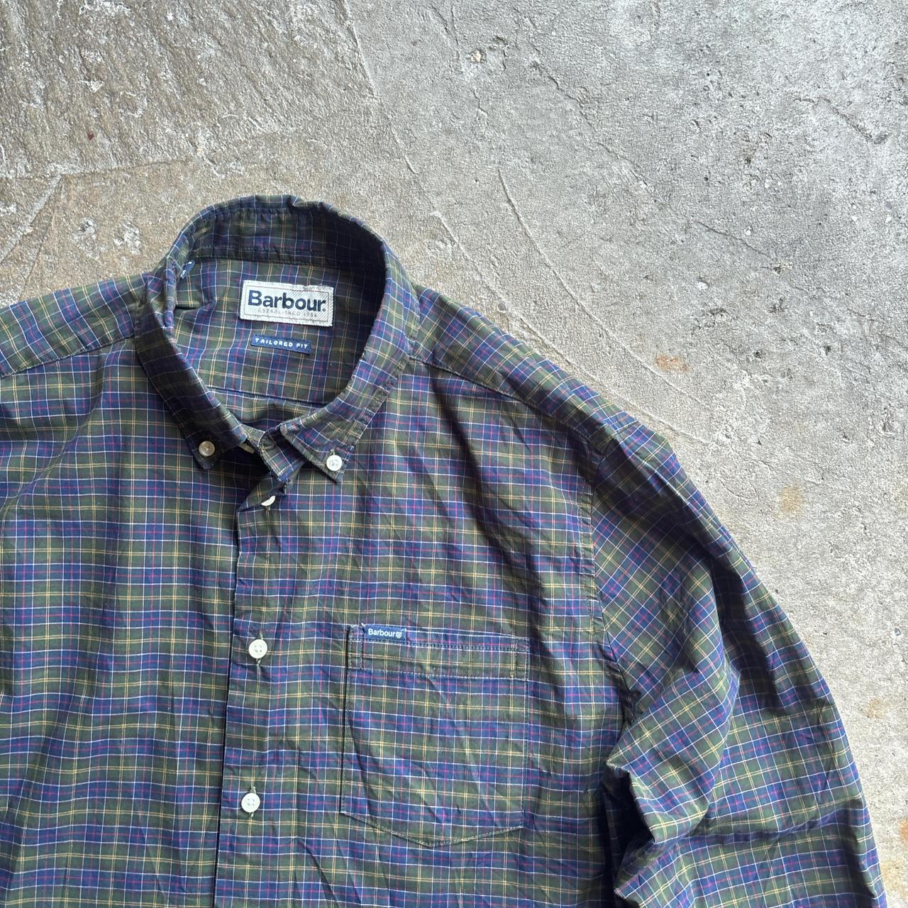 Green & Blue Barbour Checkered Long-Sleeve Shirt