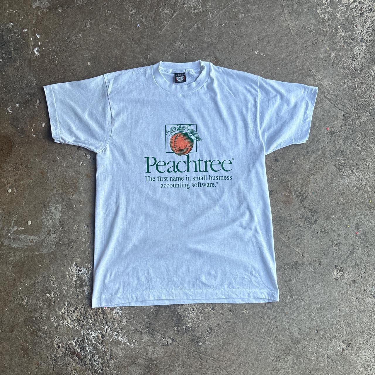 White Peachtree Vintage Single Stitch Graphic T-Shirt