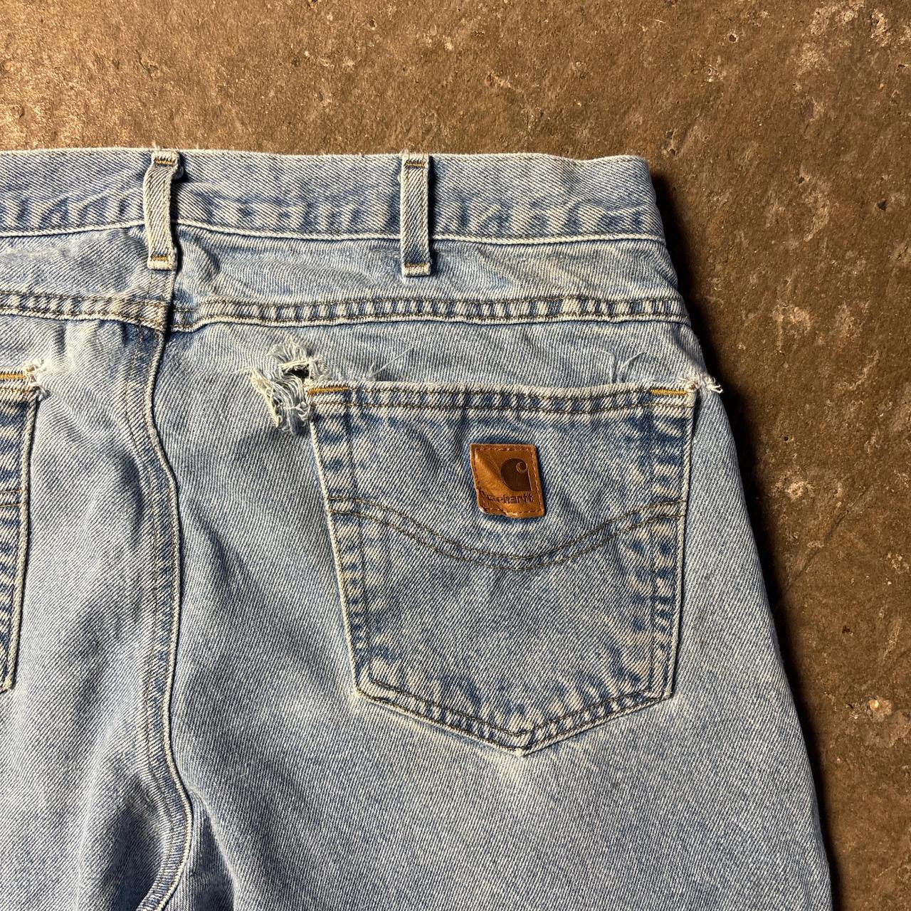 Blue Distressed Carhartt Jeans - W34