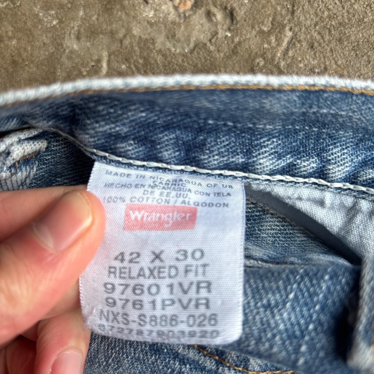 Blue Relaxed Fit Wrangler Denim Jeans - W42