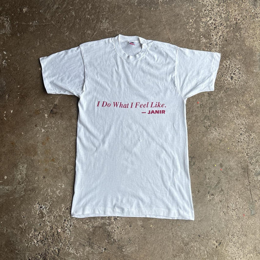 Vintage White Single Stitch “I Do What I Feel Like” T-Shirt - L