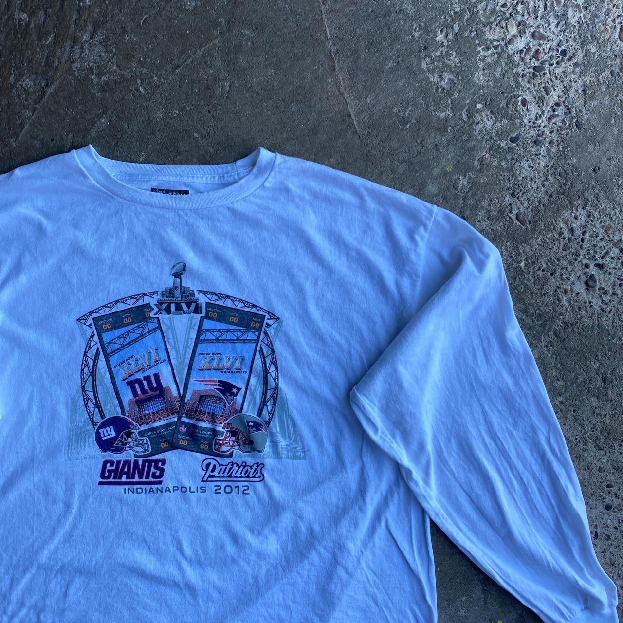 White Graphic 2012 Super Bowl NFL T-Shirt - XL