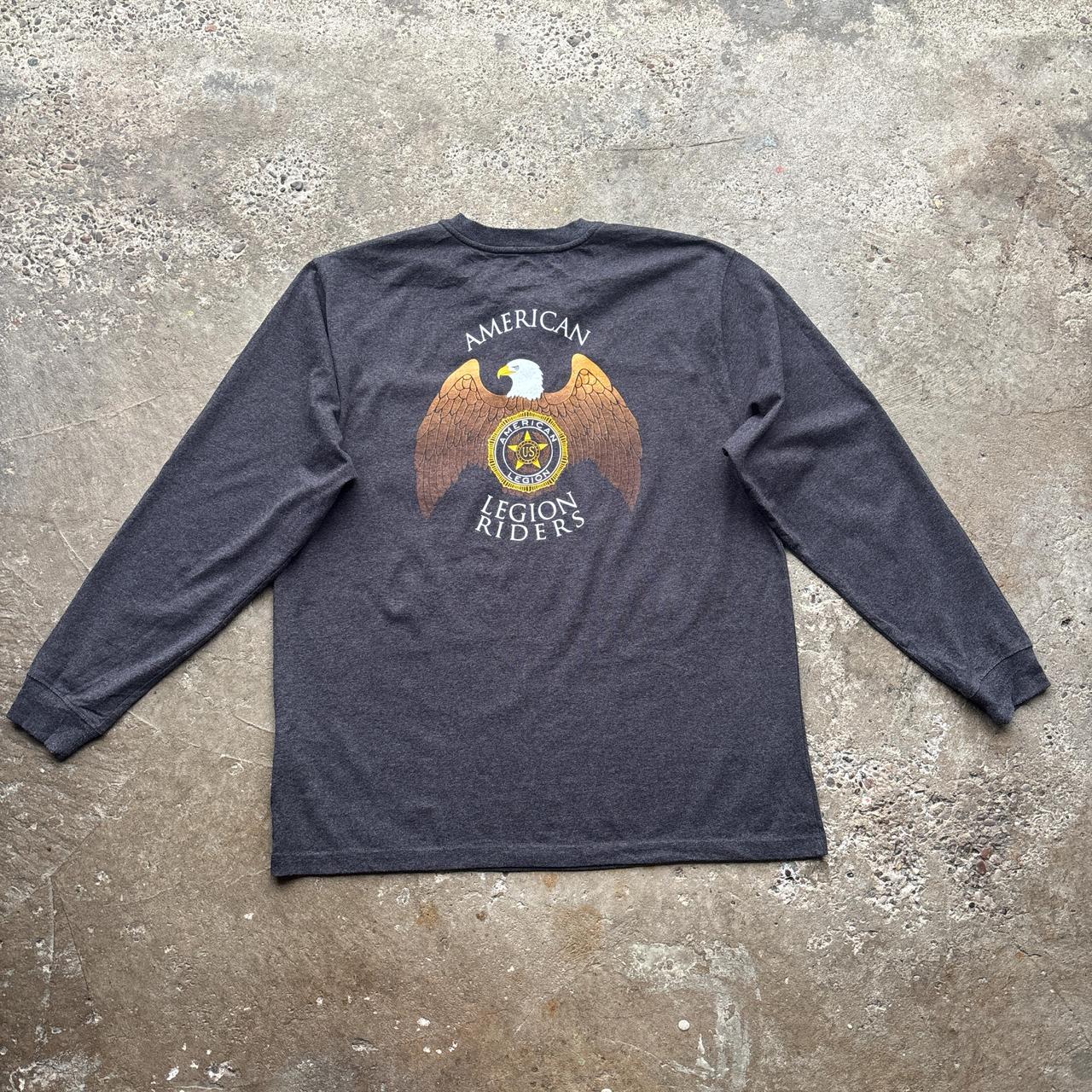 Grey Carhartt x Legion Riders button-up long sleeve top - L