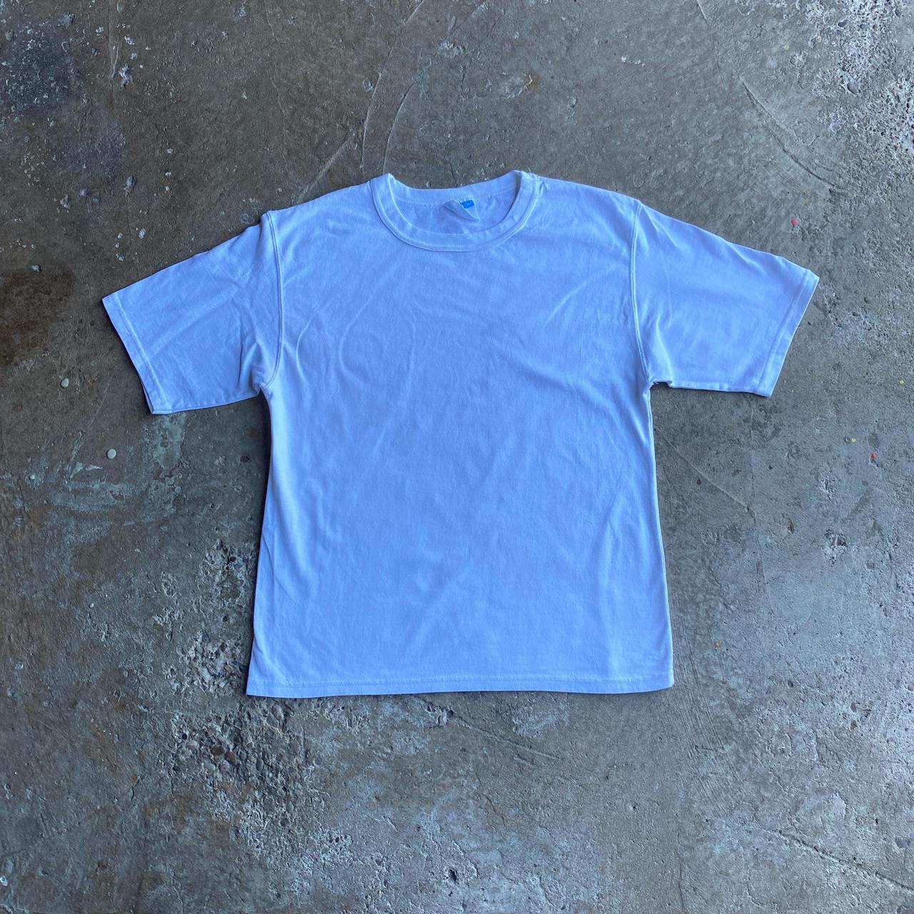 White Champion Cotton T-Shirt - S