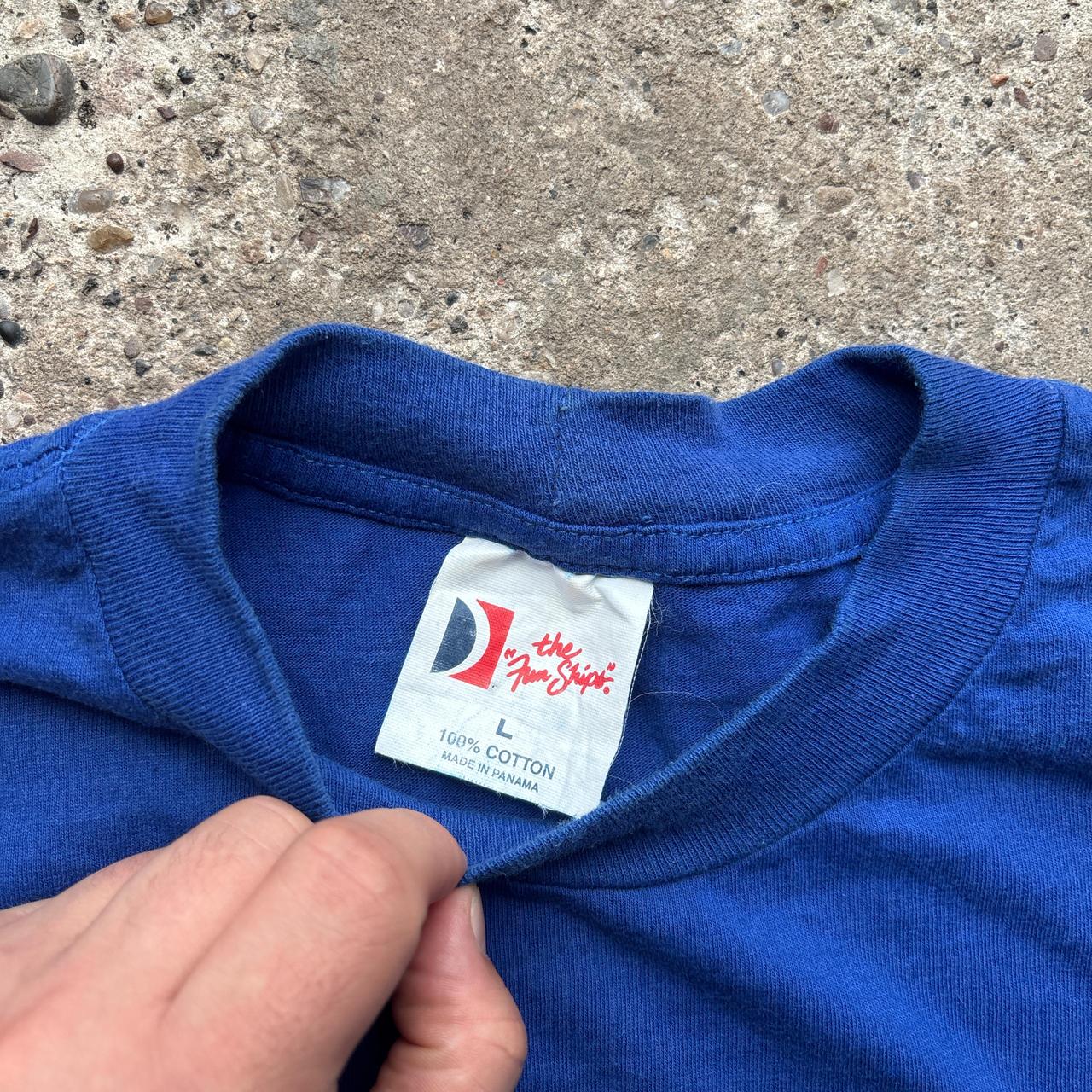 Blue Carnival single stitch graphic tee - L