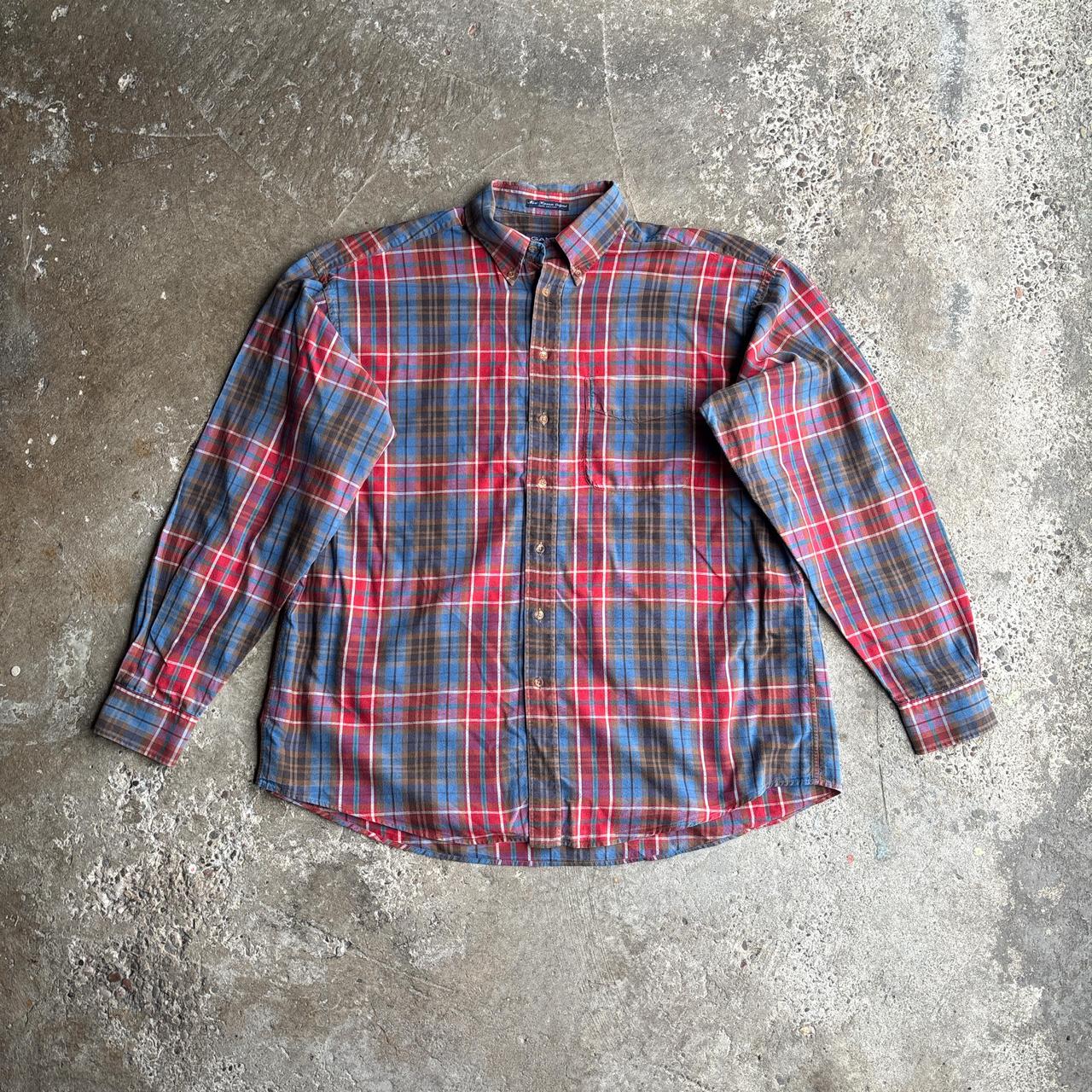 Red & Blue Checkered GANT Long-Sleeve Shirt - 2XL