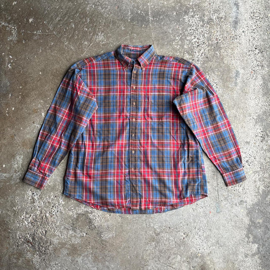 Red & Blue Checkered GANT Long-Sleeve Shirt - 2XL