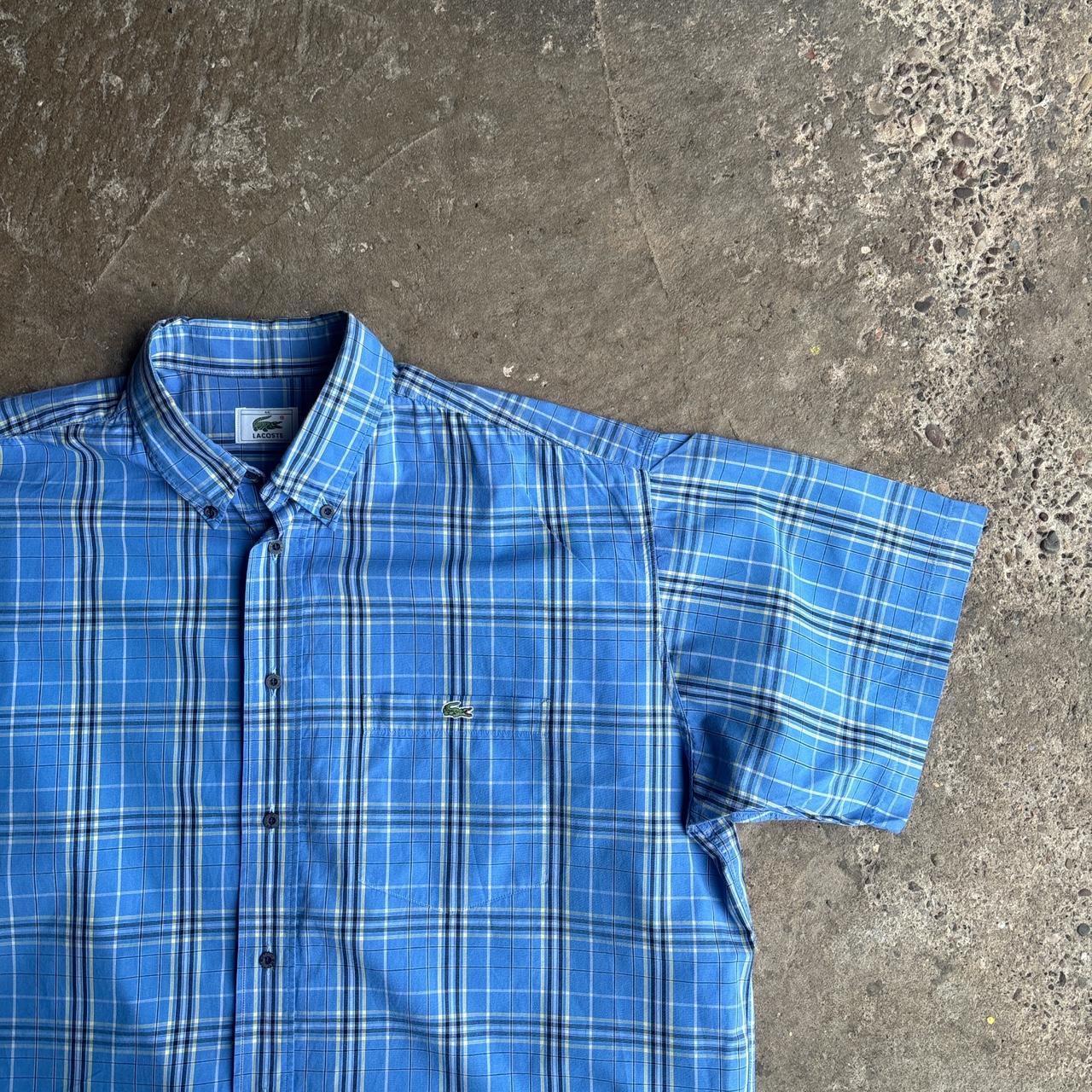Blue Checkered Lacoste Vintage Shirt