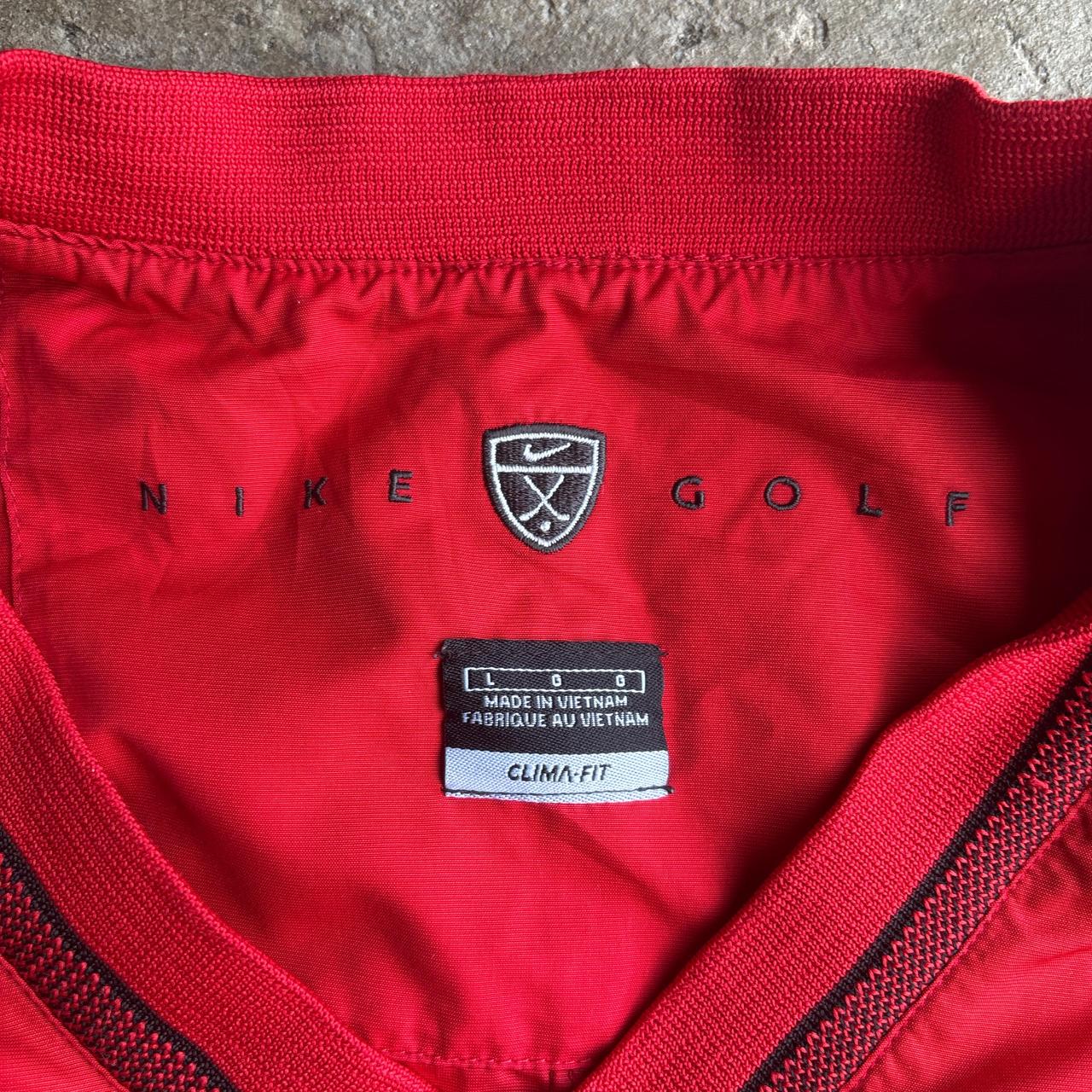 Red Nike Vintage Golf Windbreaker Jacket