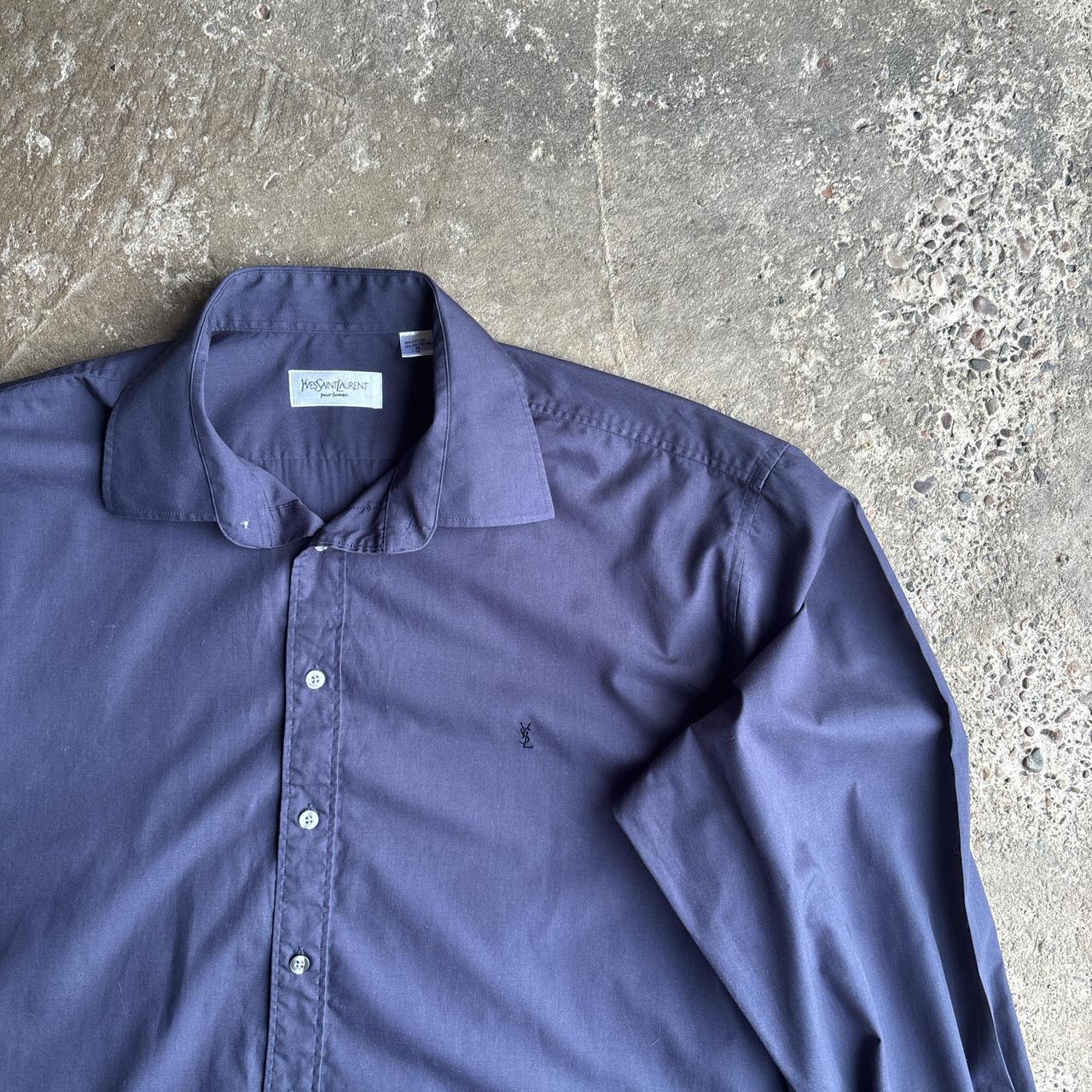 Navy Yves Saint Laurent Button Up Shirt - 2XL