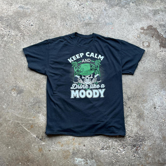 Paddy’s Day | ‘Keep Calm & Drink Like a Moody’ Print T-Shirt