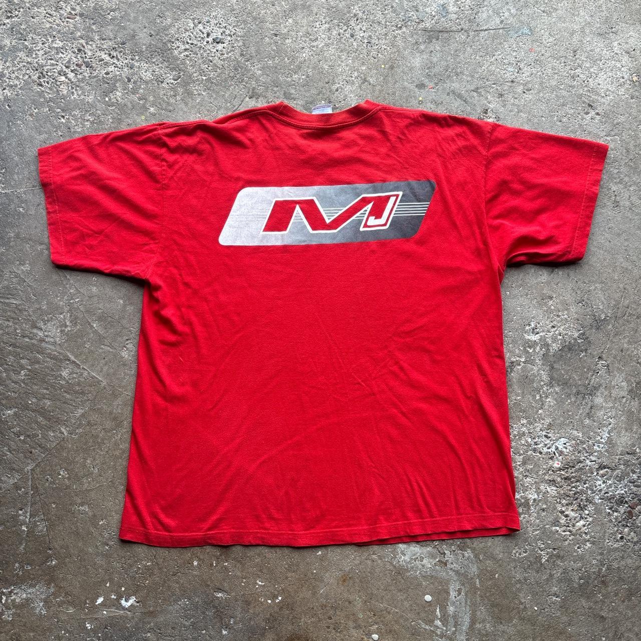 00s red Jordan “MJ” graphic tee