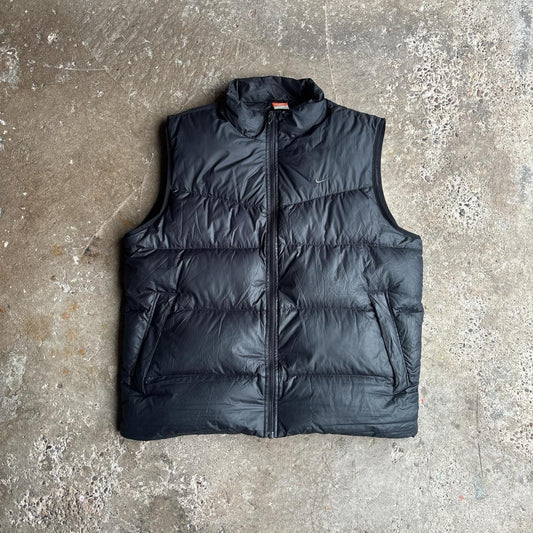 Black Nike Puffer Jacket Vest - XL
