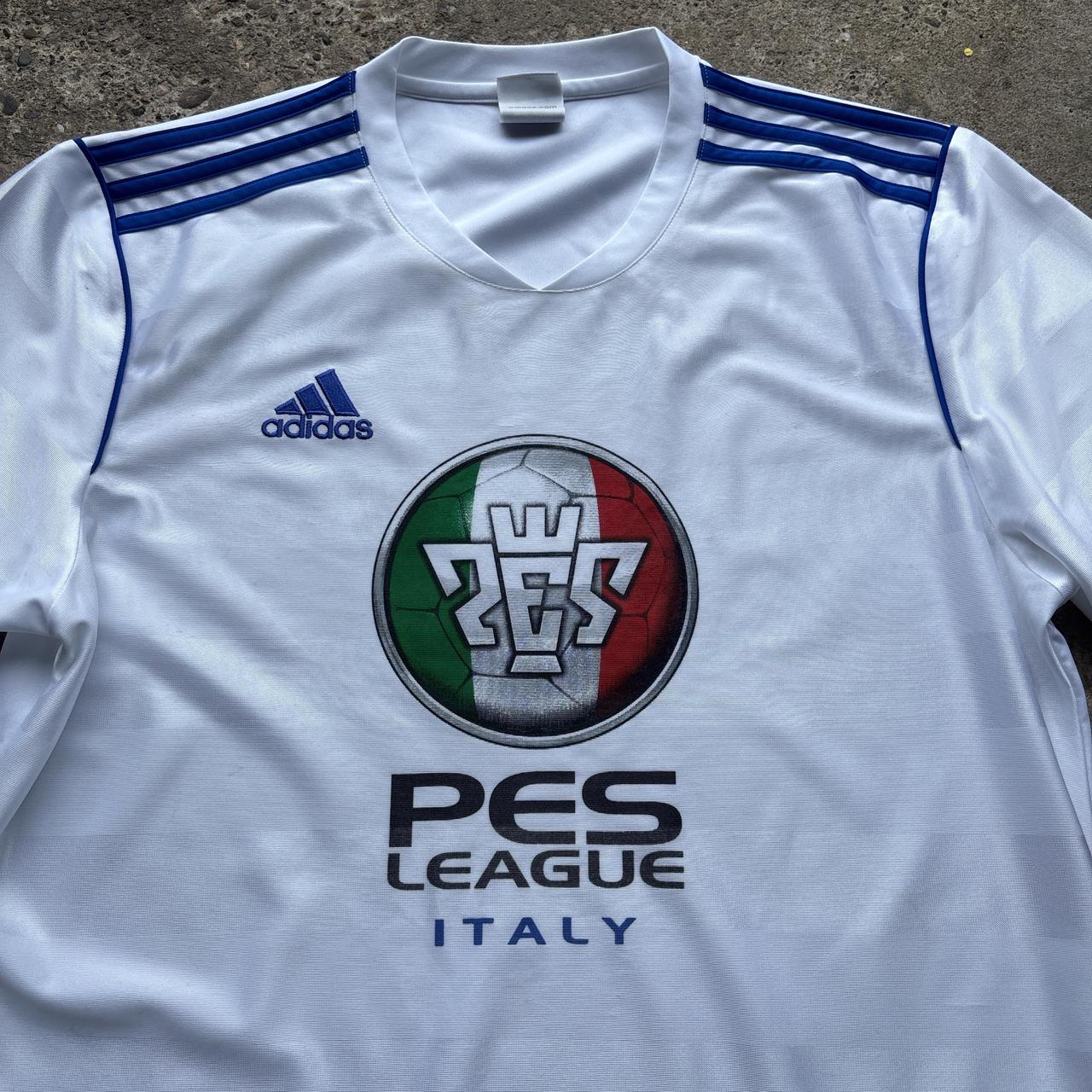 00s white Pes Italy League Adidas activewear top - M