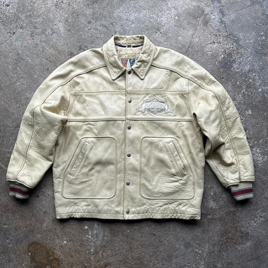 Cream Vintage Avirex leather jacket