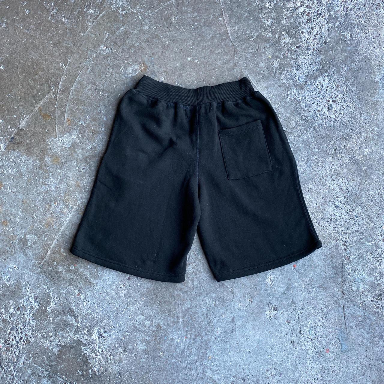 Black Tracksuit Shorts w/ Graphic - S