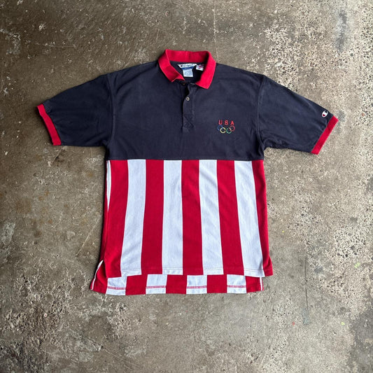 Vintage USA Olympics Champion Polo Shirt - L