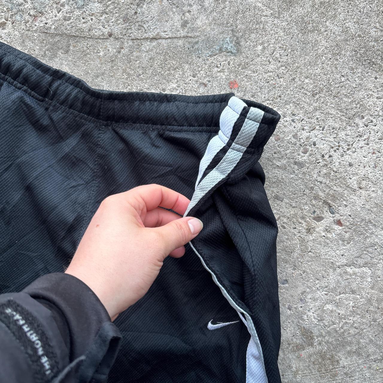 Black and white 00s Nike track pants