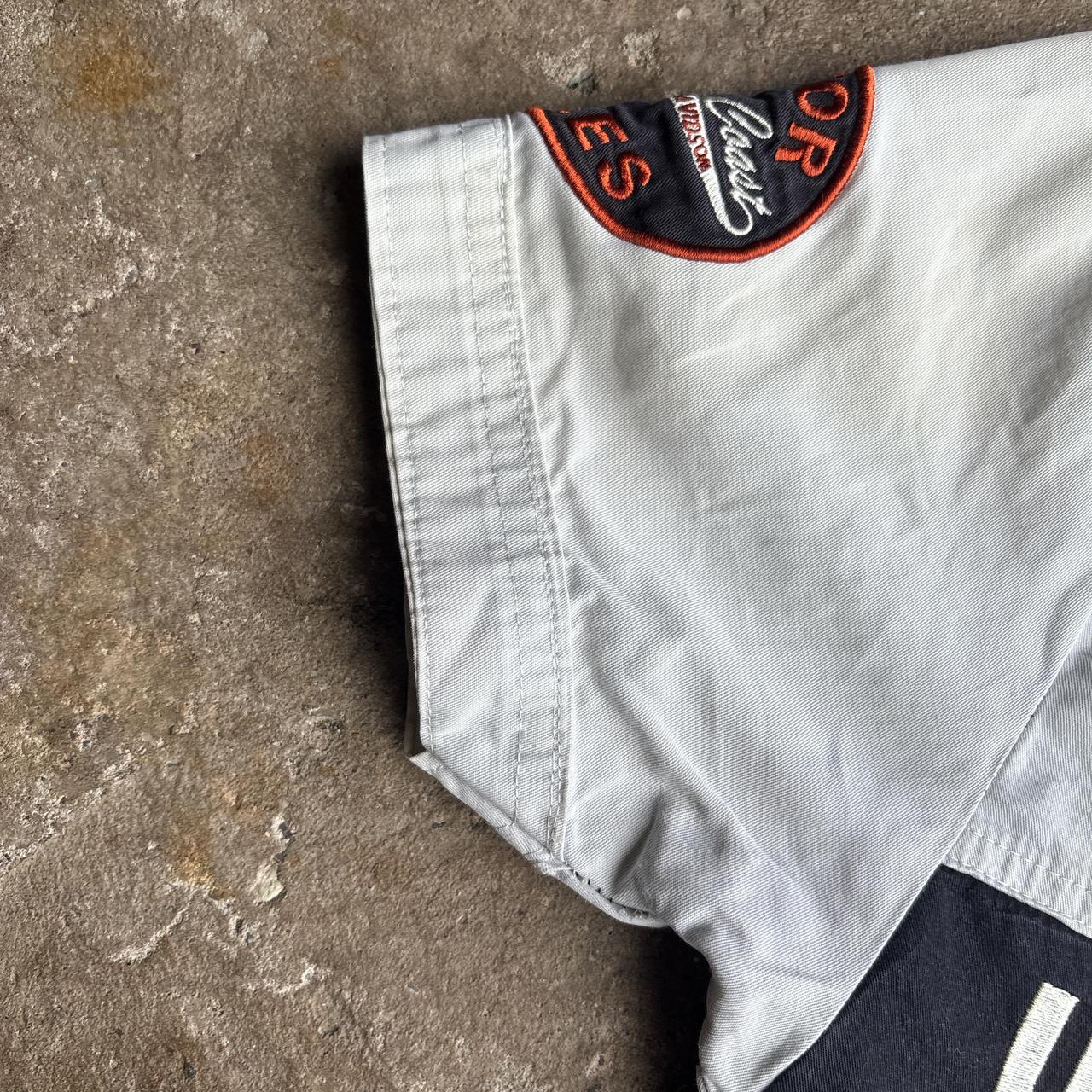 Harley Davidson Black & White Button Up Shirt - L (women’s)