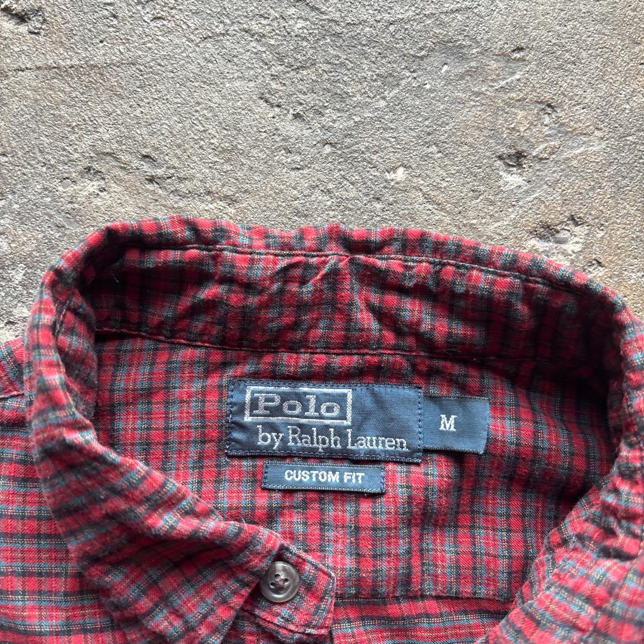 Red Polo Ralph Lauren chequered shirt - M