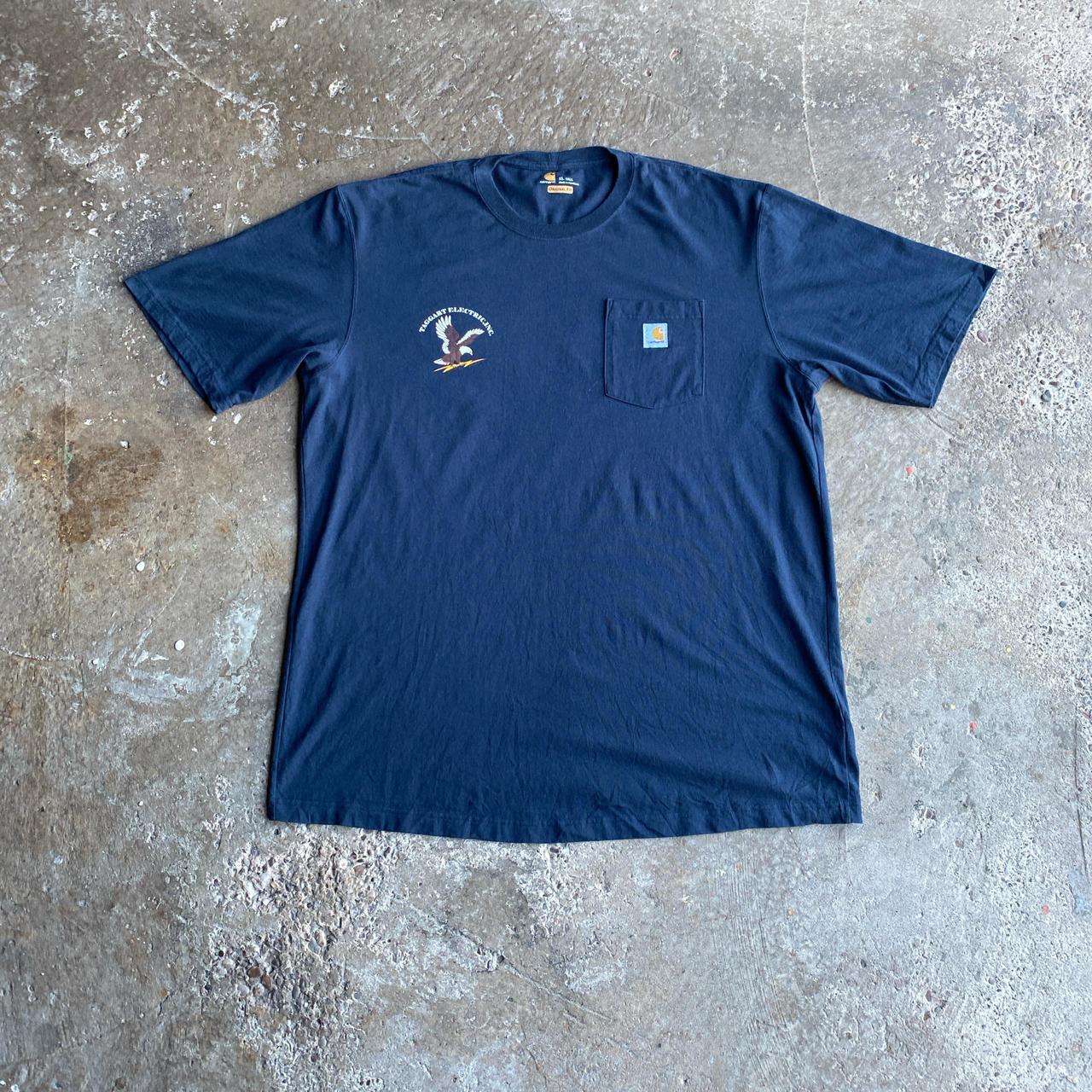 Navy Carhartt Single Pocket Graphic T-Shirt - XL