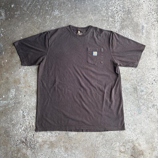 Brown Single Pocket Carhartt T-Shirt - XL