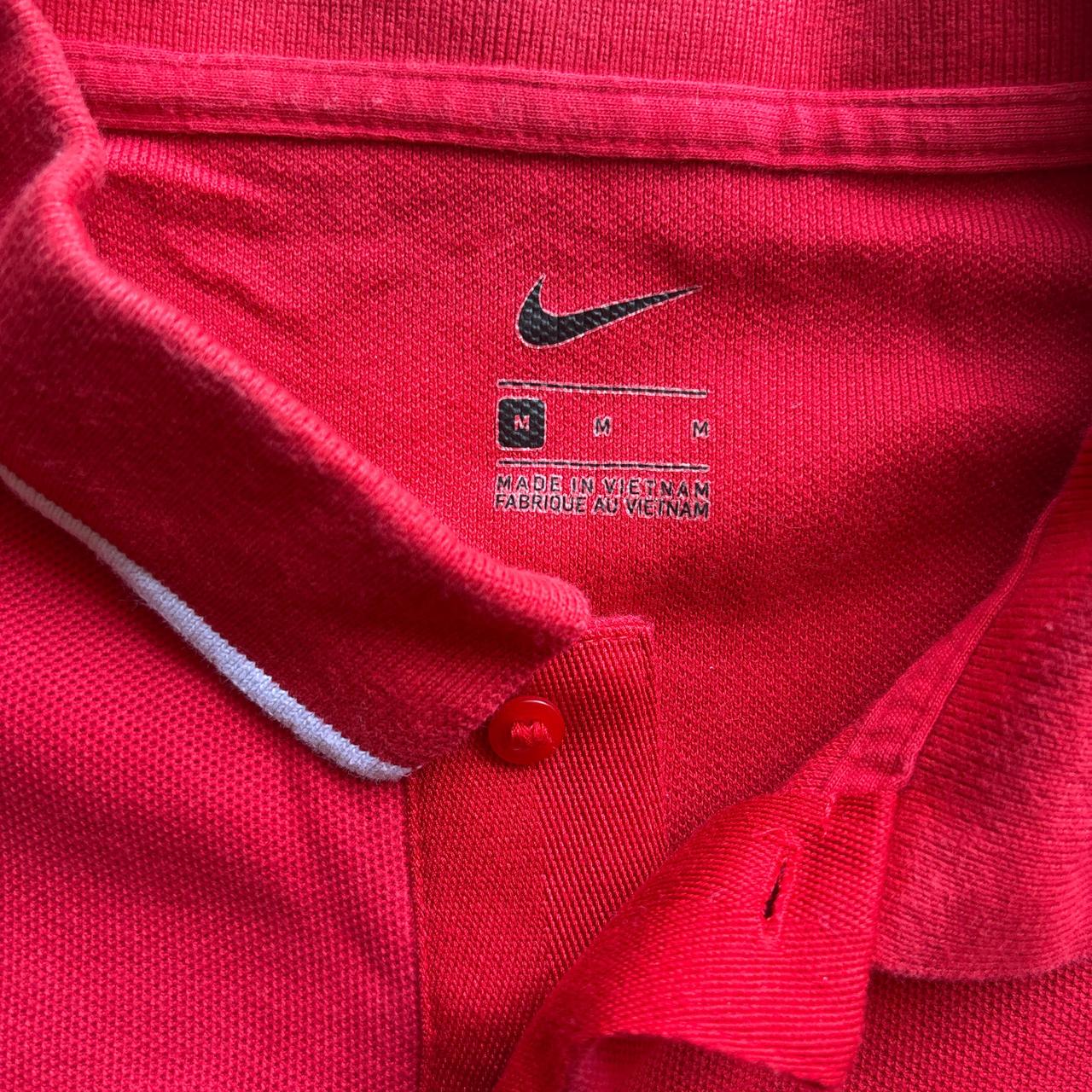 Red Nike Cotton Polo Shirt